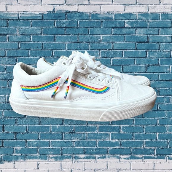 Vans Shoes - VANS Old Skool Rainbow Pride Skate Sneakers Shoes Limited Edition Women's 7.5